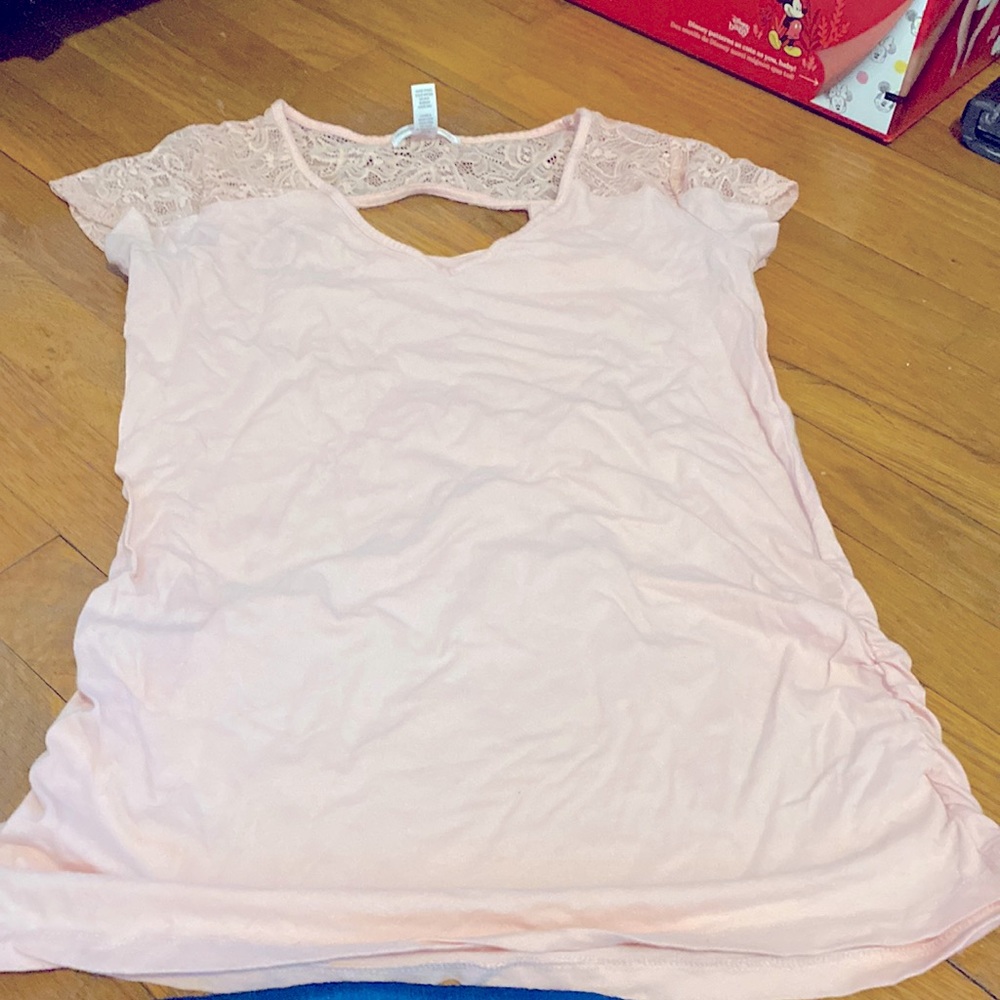 Ambiance Pale pink maternity shirt